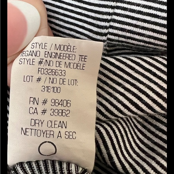 THEORY Tegano Engineered Tee Tank Dress Black White Striped Mini Knit Small - Picture 8 of 9
